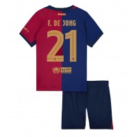 Barcelona Frenkie de Jong #21 Hjemme Trøje Børn 2024-25 Kortærmet (+ Korte bukser)